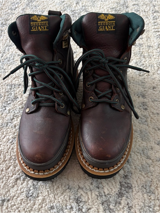 Georgia Giant G3374 Women’s Size 7.5 M Brown Leather Steel Toe ASTM Work Boots main image 6